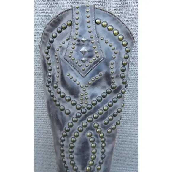 Old Gringo Belinda Womens Size 7 B Brown Studded 18.5" Tall Western Boots - Picture 9 of 16